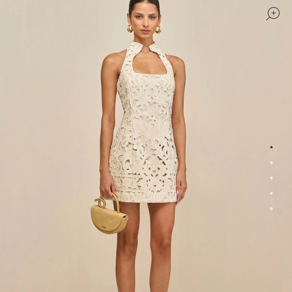 Cult Gaia AKAIA DRESS Cream White Floral Cutout Mini Dress—> SOLD !